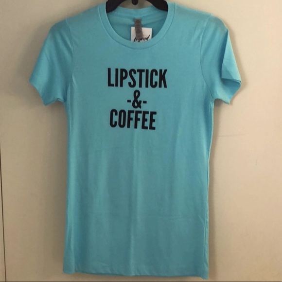 Iconic Legend Tops - 2/$20🆕🏷NWT—Iconic Legend T-Shirt—💄LIPSTICK &☕️COFFEE —SIZE SMALL